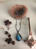 Labradorite Twig & Leaf Skeleton Necklace