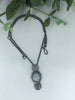Stamped Moonstone Pendant Necklace