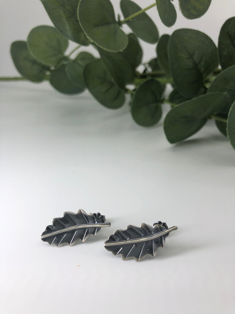 Oak Leaf Stud Earrings