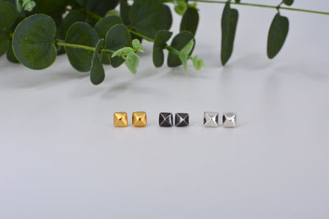 Pyramid Stud Earrings