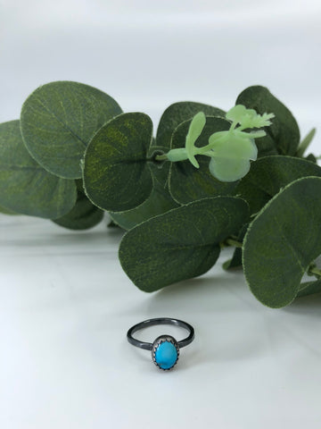 Chinese Turquoise Stacking Ring - Size 5