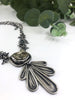 Pyrite Leaf Fringe Necklace