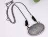 Oval Fern Skeleton Necklace With Tourmaline