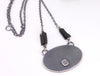 Oval Fern Skeleton Necklace With Tourmaline