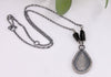 Teardrop Fern Skeleton Necklace With Tourmaline