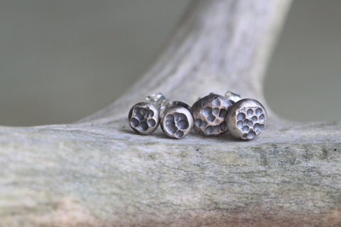 Mini Full Moon Stud Earrings