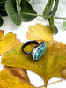 Campitos Turquoise Leaf Skeleton Ring - Size 7