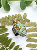 Number 8 Turquoise Leaf Skeleton Ring