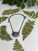 Amethyst Leaf Skeleton Necklace