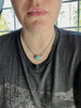 Kingman Turquoise Leaf Skeleton Necklace