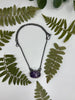 Amethyst Leaf Skeleton Necklace