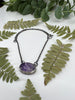 Amethyst Leaf Skeleton Necklace