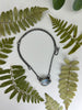 Horizontal Moonstone Leaf Skeleton Necklace