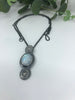 Stamped Moonstone Pendant Necklace