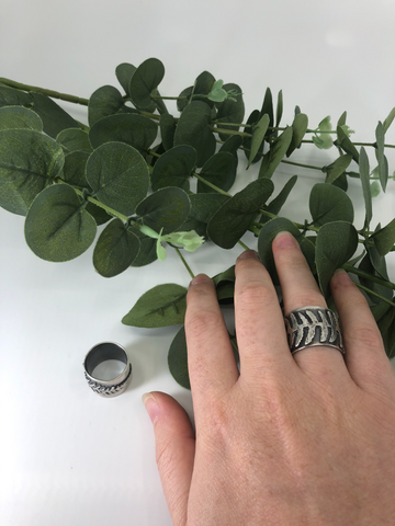 Wide Band Fern Ring