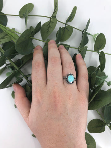 Sleeping Beauty Turquoise Stacking Ring - Size 8