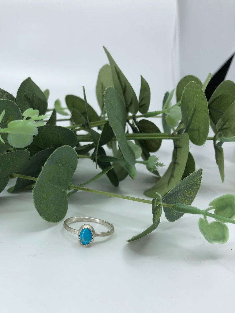 Chinese Turquoise Stacking Ring - Size 9