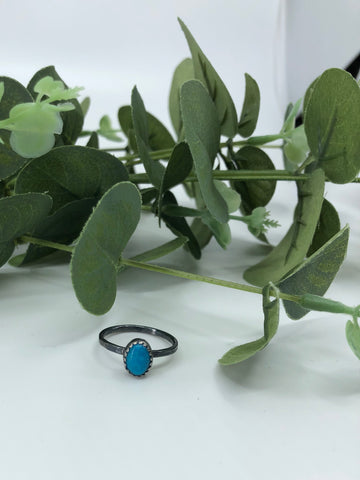 Chinese Turquoise Stacking Ring - Size 6