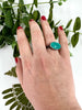 Royston Turquoise Leaf Skeleton Ring - Size 8